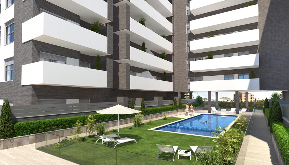 obra nueva huerto travalon elche alicante zona comun piscina 2 1000x571 1